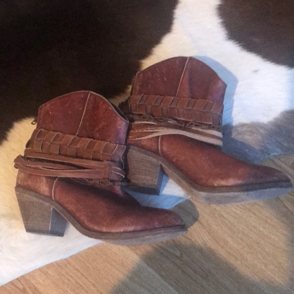 Corral vintage distressed 9.5 ankle boots.